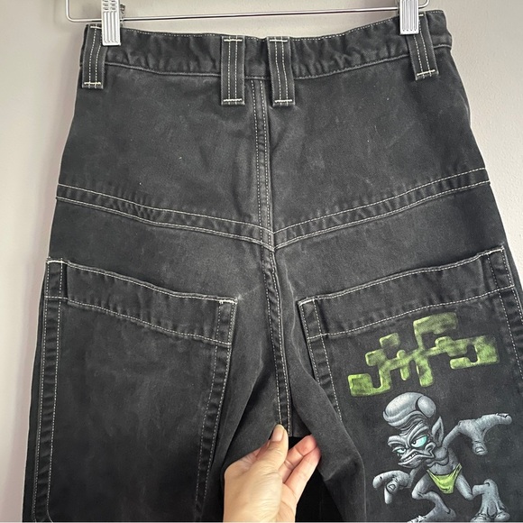 Vintage 90s JNCO Black Trog Jeans - 30", Unisex 🇺🇸 - Picture 2 of 15